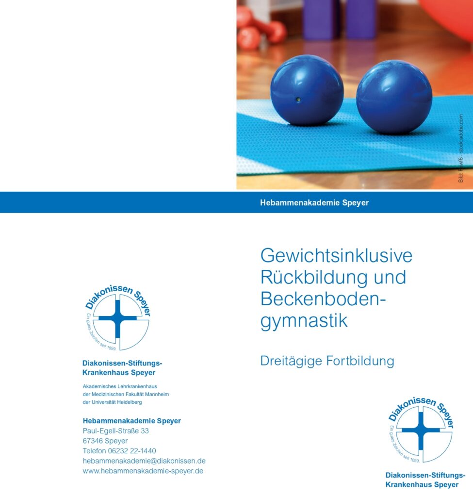 Hebammenakademie Speyer Flyer Gewichtsinklusive Rückbildung